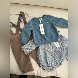 Janie and Jack Animal Embroidery Outfit